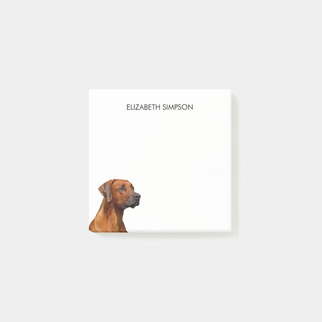Notas Post-it® Perro Rodrigo Rojo (Anverso)