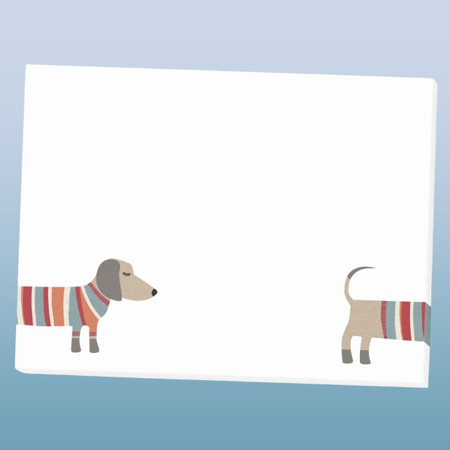 Notas Post-it® Perro salchicha divertido (Fun Dachshund wiener sausage dog post it sticky notes)