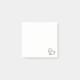 Notas Post-it® Perro sentado de dibujos animados divertido
