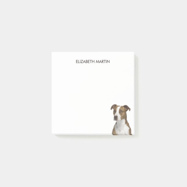 Notas Post-it® Perro tipo Bull Pit (Anverso)