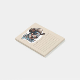 Notas Post-it® Perro Vaquero Blue Heeler Punny Howldy Perro de Ga