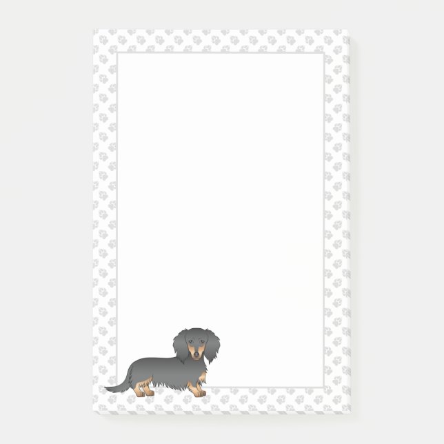 Notas Post-it® Perro y garras de dibujos animados de Dachshund ne (Anverso)