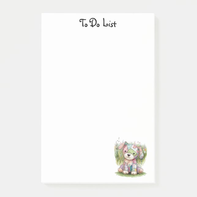 Notas Post-it® Perro y nombre personalizado, sencillo personaliza (Anverso)