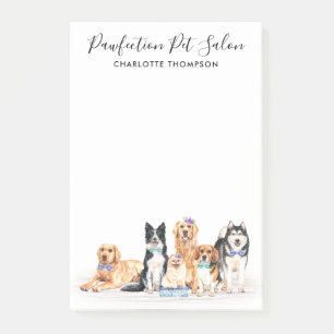 Notas Post-it® Perros Adorables Mascota Sitter Dog Groomer Busine