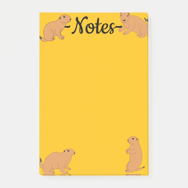 Notas Post-it® Perros de la Pradera (Anverso)