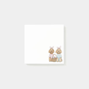 Notas Post-it® Perros Goldendoodle de Pascua
