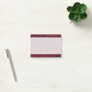 Notas Post-it® Perros, rastros, huellas, Purpurina - Negro rojo