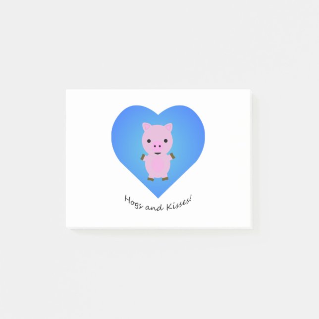 Notas Post-it® Perros y besos de cerdo (Anverso)