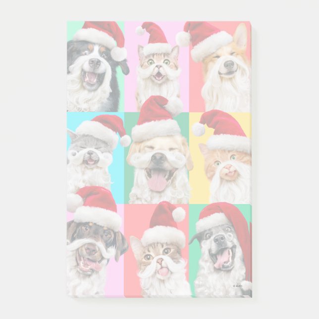 Notas Post-it® Perros y Gatos con Barba de Santa (Anverso)