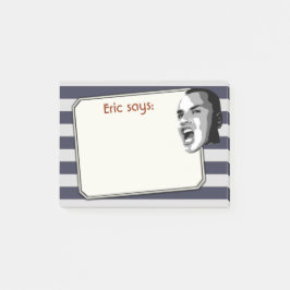 Notas Post-it® Persona gritando en rayas plateadas sobre cualquie