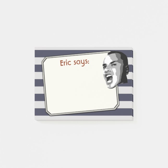 Notas Post-it® Persona gritando en rayas plateadas sobre cualquie (Anverso)