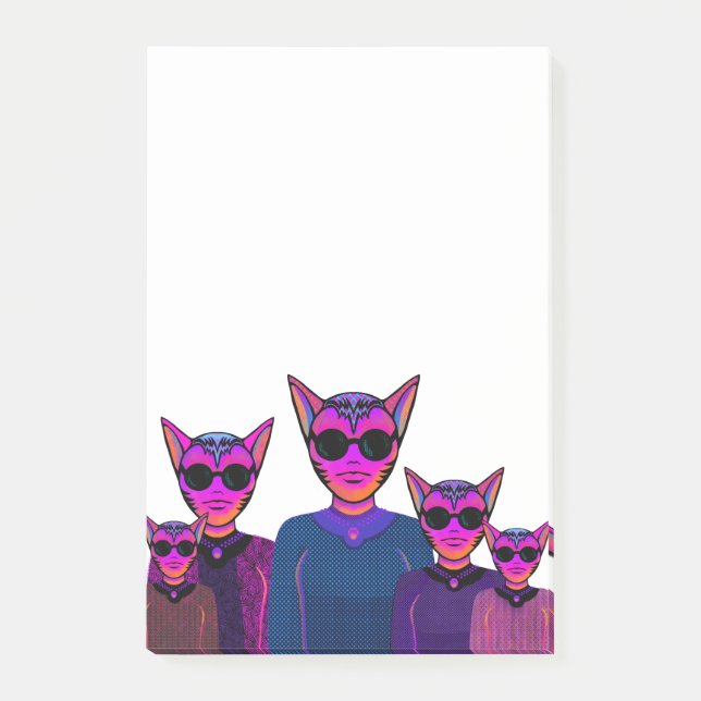 Notas Post-it® Personajes felinos (Anverso)