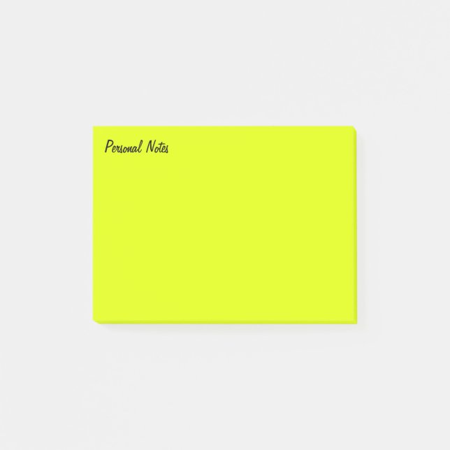 Notas Post-it® Personal amarillo (Anverso)