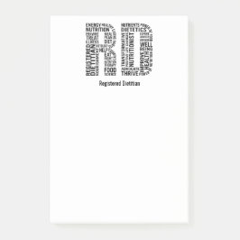 Notas Post-it® Personalice al dietético registrado nombre RD