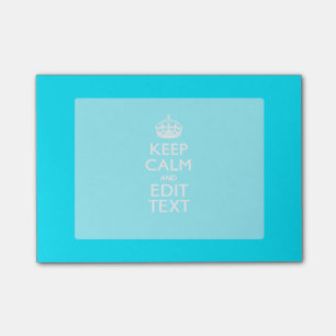 Notas Post-it® Personalice guardan calma sus azules turquesas del