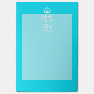 Notas Post-it® Personalice guardan calma sus azules turquesas del