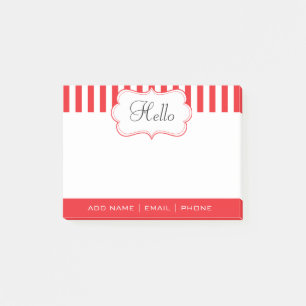 Notas Post-it® Personalice las bandas rojas de amapola