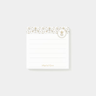 Notas Post-it® Personalice:  Navidad de oro "ángel de la