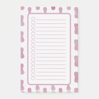 Notas Post-it® Personalised Pink Shapes Note List.