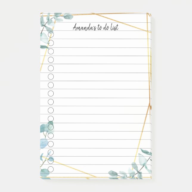 Notas Post-it® Personalisierbar Greenery liniert (Anverso)