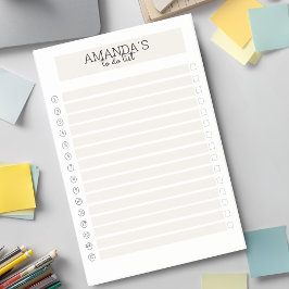 Notas Post-it® Personalisierbare Modern Beige Weiß Post-it