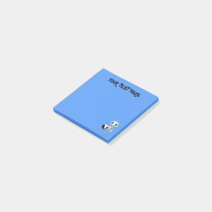 Notas Post-it® Personaliza tu nombre texto robot azul