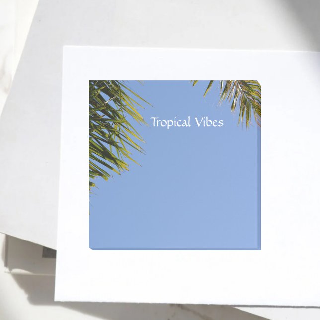 Notas Post-it® Personalizable azul cielo de Palm Fronds Tropics (Subido por el creador)