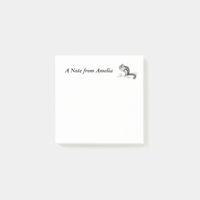 Notas Post-it® Personalizable Chipmunk (Anverso)