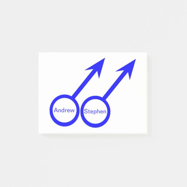 Notas Post-it® Personalizable de Gay Lovers Post anota Pad (Anverso)