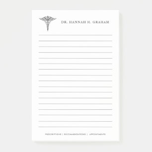 Notas Post-it® Personalizable de la oficina del médico alineado