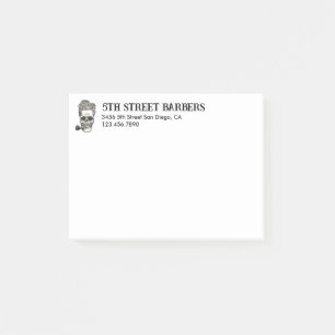 Notas Post-it® Personalizable del logotipo del cráneo de barbero