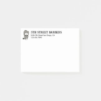 Notas Post-it® Personalizable del logotipo del cráneo de barbero