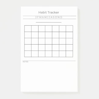 Notas Post-it® Personalizable Habit Tracker Post It Notes