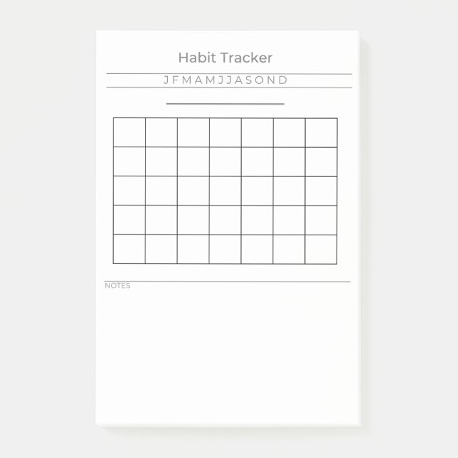 Notas Post-it® Personalizable Habit Tracker Post It Notes (Anverso)