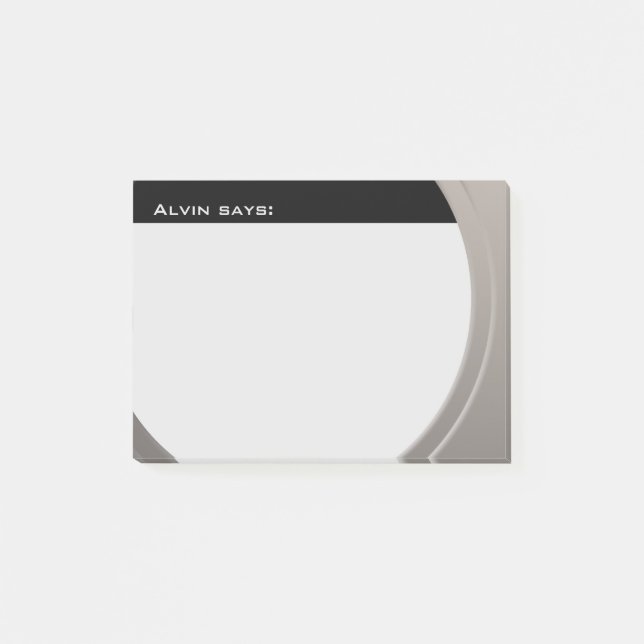 Notas Post-it® Personalizable metálico brillante cualquier texto  (Anverso)