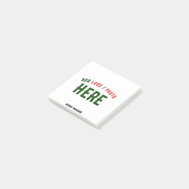 NOTAS POST-IT® PERSONALIZABLE MODERNO ESTILO BLANCO VERIFICADO MA (En perspectiva)