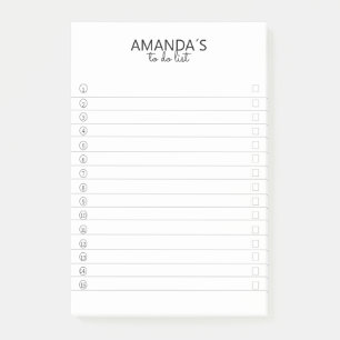 Notas Post-it® Personalizable moderno Simpel Blanco 