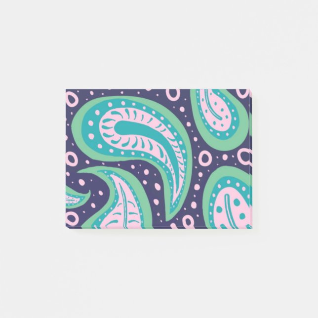 Notas Post-it® Personalizable Paisley Post-It Notes (Anverso)