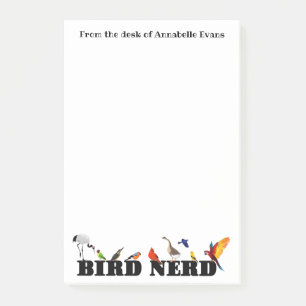 Notas Post-it® Personalización audaz de Bird Nerd