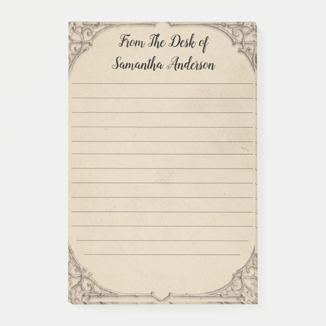 Notas Post-it® Personalización de la antigüedad en peligro person (Anverso)