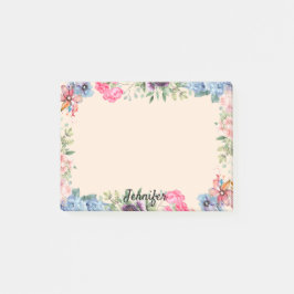 Notas Post-it® Personalización de la floración de borde de flor d