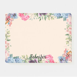 Notas Post-it® Personalización de la floración de borde de flor d