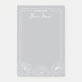 Notas Post-it® Personalización de la línea blanca delineada Peoni