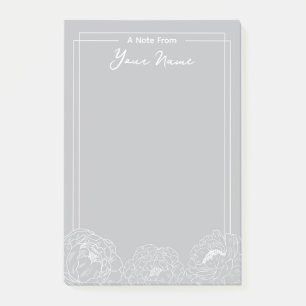 Notas Post-it® Personalización de la línea blanca delineada Peoni