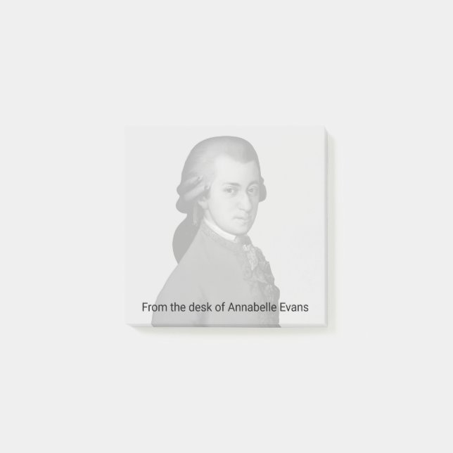 Notas Post-it® Personalización de Mozart (Anverso)
