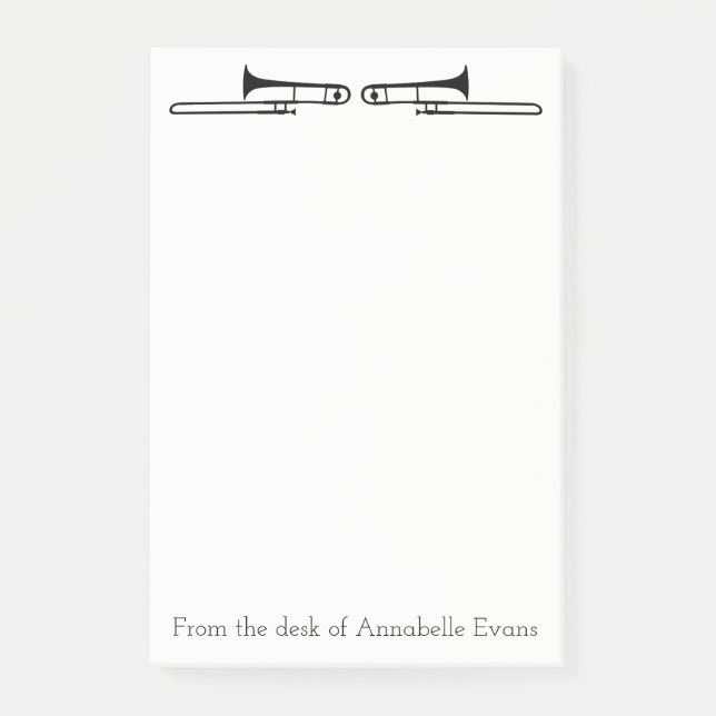 Notas Post-it® Personalización de trombones (Anverso)