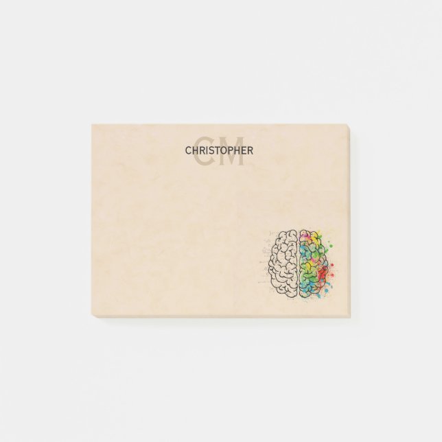 Notas Post-it® Personalización Del Cerebro Humano De Izquierda Y  (Anverso)