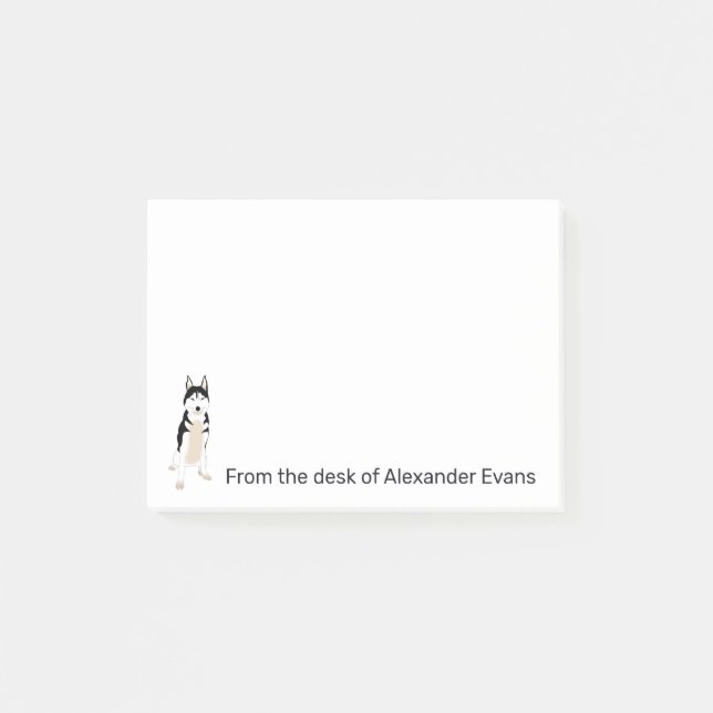 Notas Post-it® Personalización Husky (Anverso)