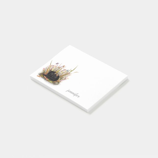 Notas Post-it® personalizadas de Black Kitten (En perspectiva)