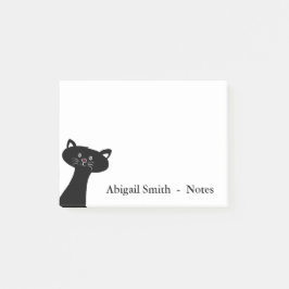 Notas Post-it® personalizadas de gato negro lindo 